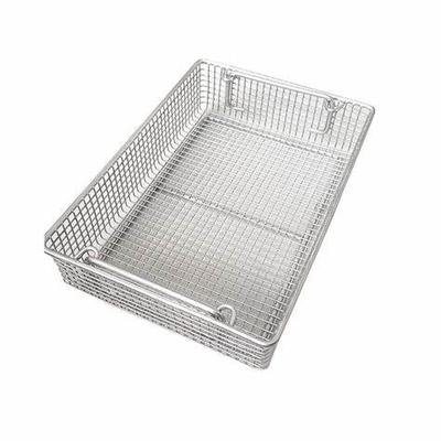 Stainless steel washing basket, With handle square shape 304 316 stainless steel wire mesh leachate washing basket clean